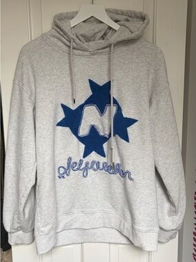 Aelfric Eden Heather Gray Hoodie with Royal Blue Star Motif